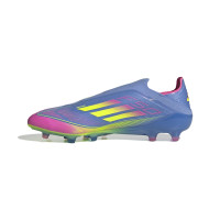 adidas F50 Elite Laceless Artificial Grass Football Shoes (AG) Blue Neon Yellow Pink