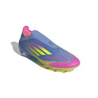 adidas F50 Elite Laceless Artificial Grass Football Shoes (AG) Blue Neon Yellow Pink