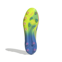 adidas F50 Elite Laceless Artificial Grass Football Shoes (AG) Blue Neon Yellow Pink