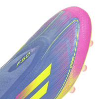 adidas F50 Elite Laceless Artificial Grass Football Shoes (AG) Blue Neon Yellow Pink