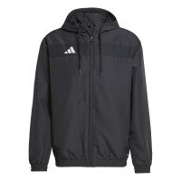 adidas Tiro 25 Essential Trainingsjack Woven Hooded Zwart Wit