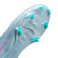 Nike Zoom Mercurial Vapor 16 Pro Gras Voetbalschoenen (FG) Kids Lichtblauw Felroze