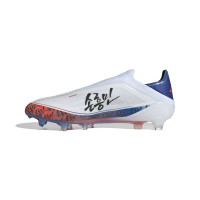 adidas F50 Son Elite Veterloze Gras Voetbalschoenen (FG) Wit Zwart Rood Blauw