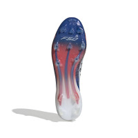 adidas F50 Son Elite Veterloze Gras Voetbalschoenen (FG) Wit Zwart Rood Blauw