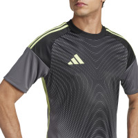 adidas Tiro 25 Competition Goalkeeper Short Sleeve Jersey Grey Black Light Green