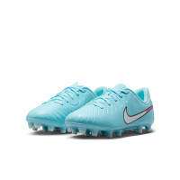 Nike Tiempo Legend 10 Academy Gras / Kunstgras Voetbalschoenen (MG) Kids Lichtblauw Wit Felroze