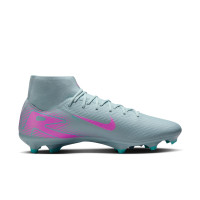 Nike Zoom Mercurial Superfly 10 Academy Gras / Kunstgras Voetbalschoenen (MG) Lichtblauw Felroze