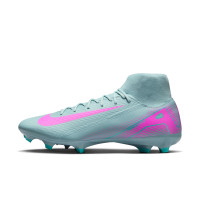 Nike Zoom Mercurial Superfly 10 Academy Gras / Kunstgras Voetbalschoenen (MG) Lichtblauw Felroze
