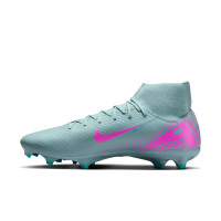 Nike Zoom Mercurial Superfly 10 Academy Gras / Kunstgras Voetbalschoenen (MG) Lichtblauw Felroze