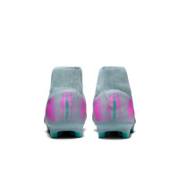 Nike Zoom Mercurial Superfly 10 Academy Gras / Kunstgras Voetbalschoenen (MG) Lichtblauw Felroze
