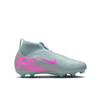 Nike Zoom Mercurial Superfly 10 Academy Gras / Kunstgras Voetbalschoenen (MG) Kids Lichtblauw Felroze