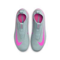 Nike Zoom Mercurial Superfly 10 Academy Gras / Kunstgras Voetbalschoenen (MG) Kids Lichtblauw Felroze