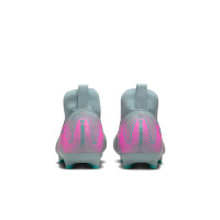 Nike Zoom Mercurial Superfly 10 Academy Gras / Kunstgras Voetbalschoenen (MG) Kids Lichtblauw Felroze