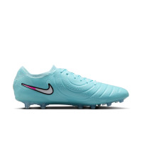 Nike Tiempo Legend 10 Elite Kunstgras Voetbalschoenen (AG) Lichtblauw Wit Felroze