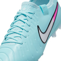 Nike Tiempo Legend 10 Elite Kunstgras Voetbalschoenen (AG) Lichtblauw Wit Felroze