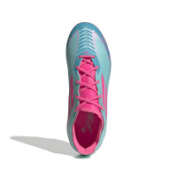 adidas F50 Messi Elite Gras Football Shoes (FG) Kids Turquoise Pink