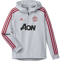 adidas Manchester United ClimaWarm Trainingstrui 2018-2020 Kids Clear Grey Black Red