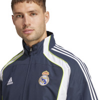 adidas Real Madrid Urban Purist Tracksuit Full-Zip Dark Blue White Light Green
