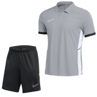 Nike Academy 25 Polo Trainingsset Grijs Zwart Wit