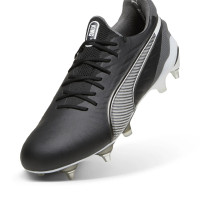 PUMA King Ultimate Iron Nop Football Shoes (SG) Black White Grey