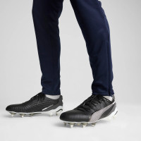 PUMA King Ultimate Iron Nop Football Shoes (SG) Black White Grey