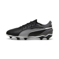 PUMA King Match Grass/Artificial Grass Football Shoes (MG) Kids Black White Grey