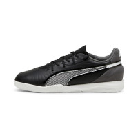 PUMA King Match Zaalvoetbalschoenen (IN) Kids Zwart Wit Grijs