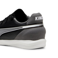 PUMA King Match Zaalvoetbalschoenen (IN) Kids Zwart Wit Grijs