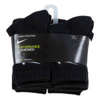 Nike Dri-FIT Performance Basics Crew Socks 6-Pack Preschoolers Black White