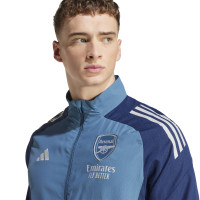 adidas Arsenal Presentatie Trainingspak Full-Zip 2025-2026 Blauw Donkerblauw Wit