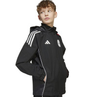 adidas Ajax All-Weather Jacket 2025-2026 Kids Black White Red