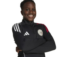 adidas Ajax Trainingstrui 1/4-Zip 2025-2026 Kids Zwart Wit Rood