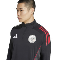adidas Ajax Trainingstrui 1/4-Zip 2025-2026 Zwart Wit Rood