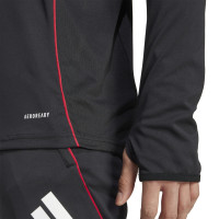 adidas Ajax Trainingstrui 1/4-Zip 2025-2026 Zwart Wit Rood