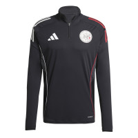 adidas Ajax Trainingstrui 1/4-Zip 2025-2026 Zwart Wit Rood