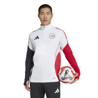 adidas Ajax Tracksuit 1/4-Zip 2025-2026 White Black Red