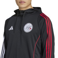 adidas Ajax Hooded Trainingspak 2025-2026 Zwart Wit Rood