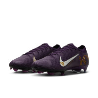 Nike Zoom Mercurial Vapor 16 Mbappé Elite Gras Football Boots (FG) Purple Gold White