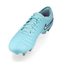 Nike Tiempo Legend 10 Elite IJzeren-Nop Voetbalschoenen (SG) Pro Player Lichtblauw Wit Felroze