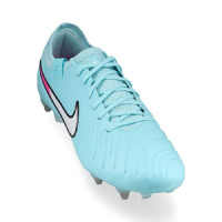 Nike Tiempo Legend 10 Elite IJzeren-Nop Voetbalschoenen (SG) Pro Player Lichtblauw Wit Felroze