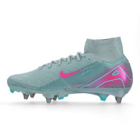 Nike Zoom Mercurial Superfly 10 Elite IJzeren-Nop Voetbalschoenen (SG) Pro Player Lichtblauw Felroze
