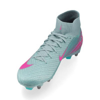 Nike Zoom Mercurial Superfly 10 Elite IJzeren-Nop Voetbalschoenen (SG) Pro Player Lichtblauw Felroze