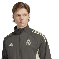 adidas Real Madrid Presentatie Trainingsjack 2025-2026 Grijs Lichtgroen