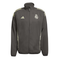 adidas Real Madrid Presentatie Trainingsjack 2025-2026 Grijs Lichtgroen