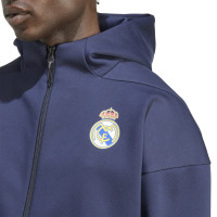 adidas Real Madrid Anthem Training Jacket 2025-2026 Dark Blue White