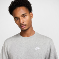 Nike Sportswear Club Fleece Crew Sweater Light Grey White