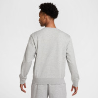Nike Sportswear Club Fleece Crew Sweater Light Grey White