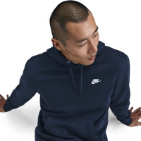 Nike Sportswear Club Fleece Hoodie Dark Blue White