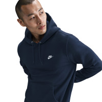 Nike Sportswear Club Fleece Hoodie Dark Blue White
