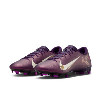 Nike Zoom Mercurial Vapor 16 Mbappé Academy Grass/Artificial Grass Football Boots (MG) Purple Gold White